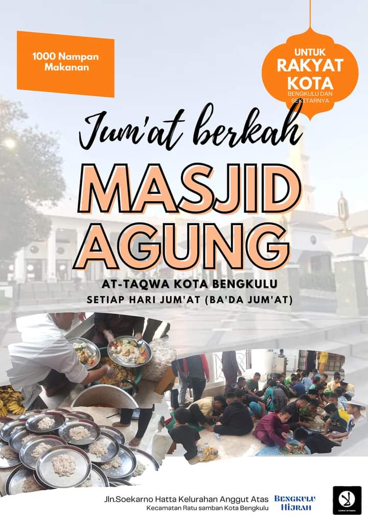 Jumat Berkah Walikota Bengkulu Jangan Lupo Salat Adik – Sanak, Insya Allah 1000 Nampan Ado Lagi di At-Taqwa