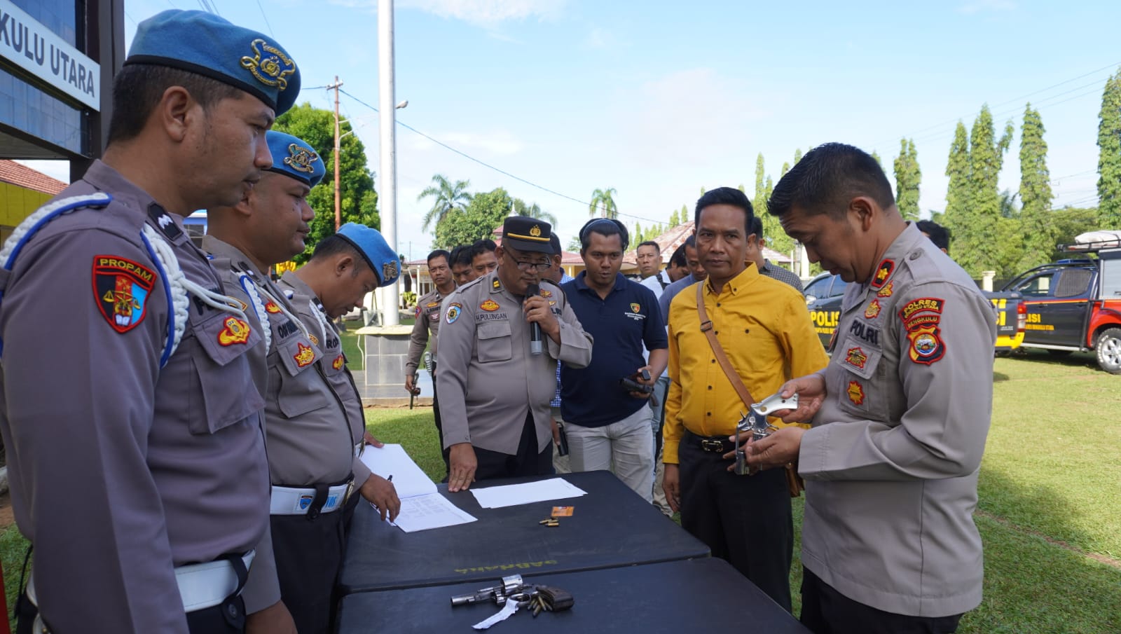 Polres Bengkulu Utara Laksanakan Gaktiblin Kendaraan Dinas, Sikap Tampang dan Data Diri Personel