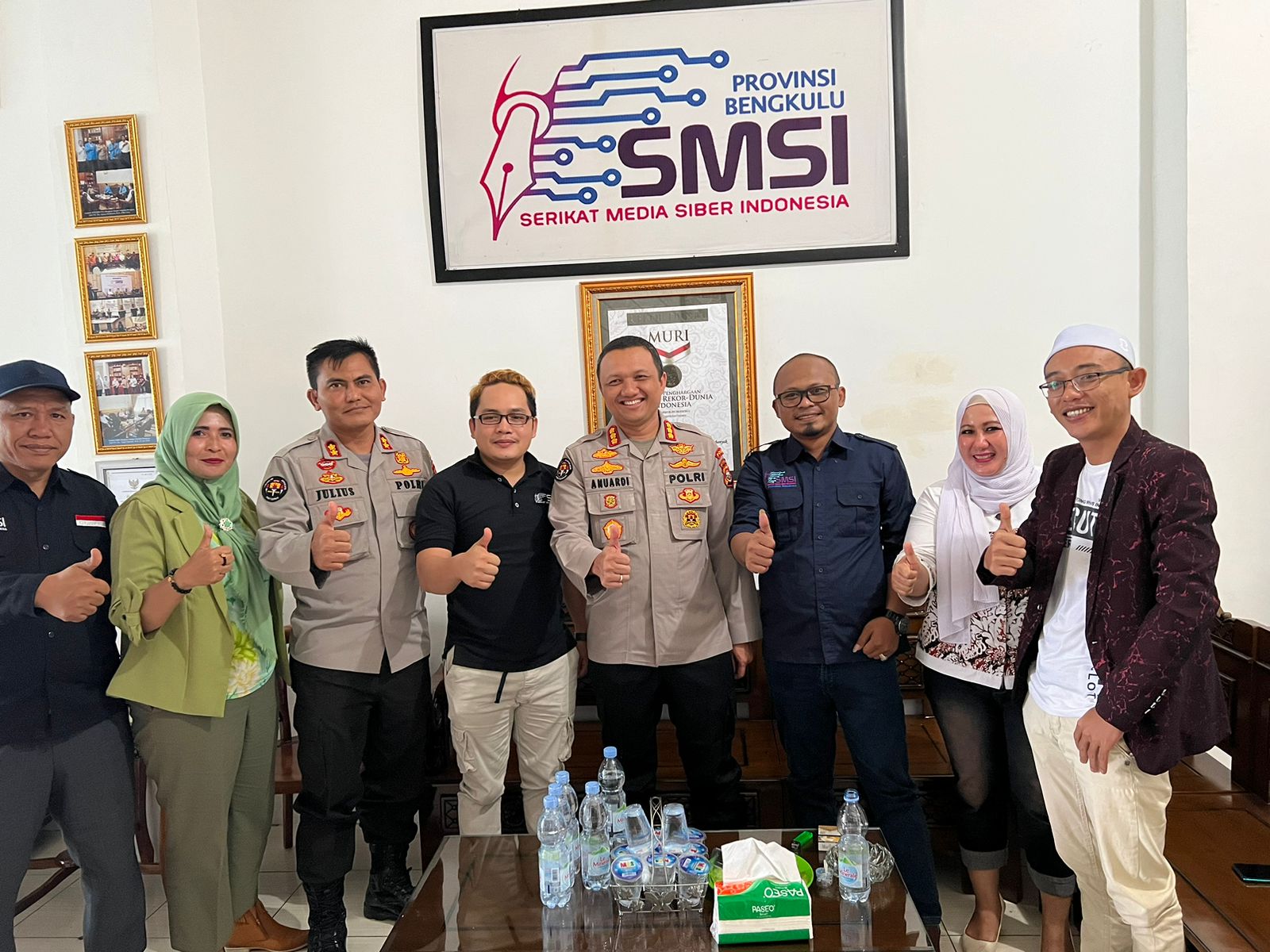 Pererat Kemitraan, Kabid Humas Silaturahmi ke Kantor SMSI Bengkulu