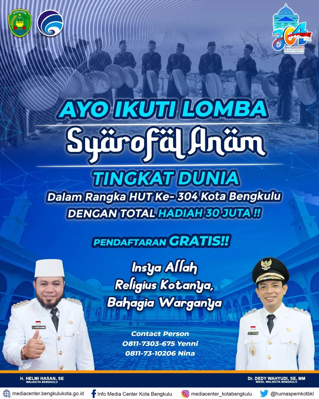 Walikota Gelar Beragam Lomba Sarafal Anam Dengan Hadiah Puluhan Juta, Lestarikan Budaya