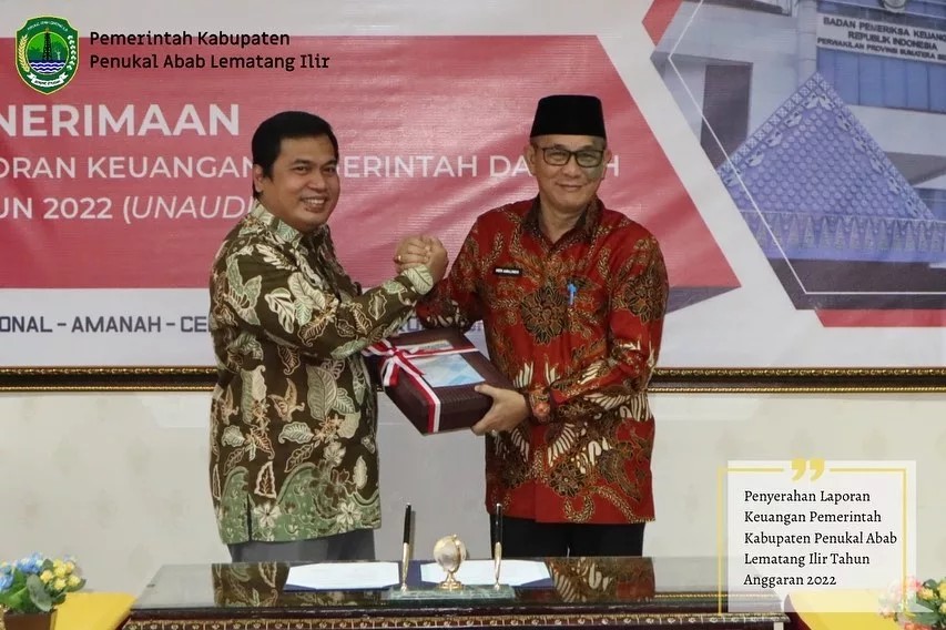 Bupati Pali Menghadiri Kegiatan Penerimaan Laporan Keuangan Pemerintah