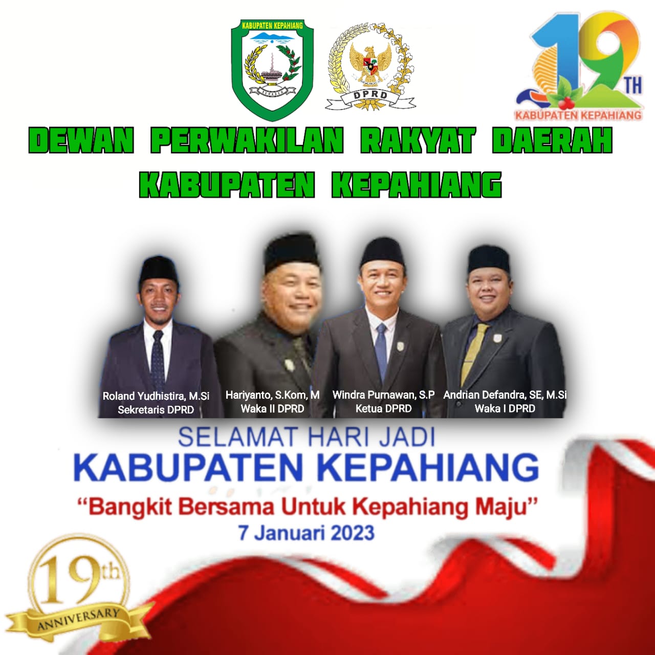 Anggota DPRD Kepahiang Ucapkan Selamat Hari jadi Kabupaten Kepahaiang yang ke 19 tahun