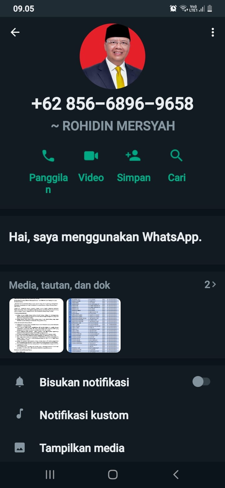 Imbau Kepada Masyarakat untuk Berhati-hati, Modus Penipuan Kembali Catut Nama dan Foto Gubernur Rohidin Mersyah