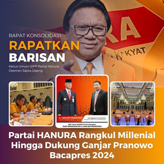 Kader Partai Hanura Adakan Rapatkan Barisan, Rangkul Millenial Hingga Dukung Ganjar Pranowo