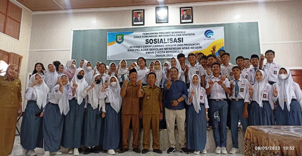 Kominfotik Provinsi Bengkulu Gelar Sosialisasi Internet Cakap, Proteksi Generasi Milenial