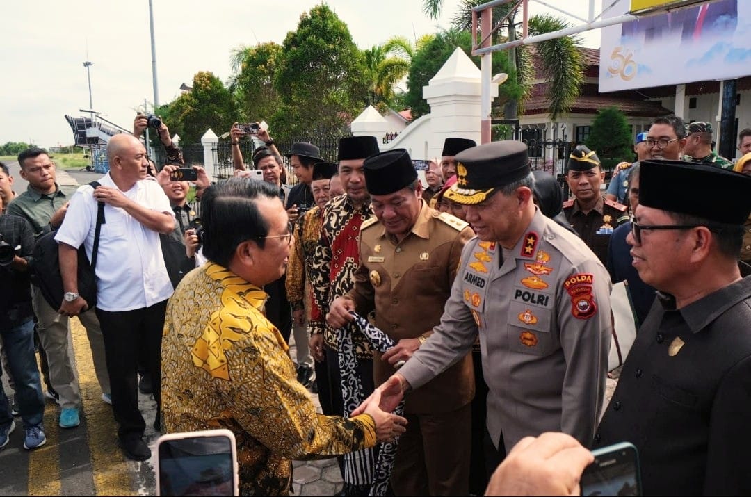 Kapolda Bengkulu Bersama Forkopimda Sambut Kedatangan Ketua Mahkamah Agung