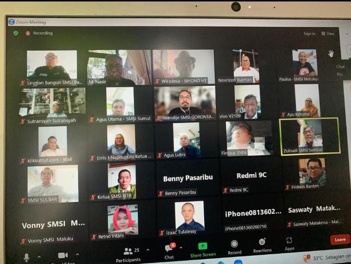 Rapat Pleno SMSI Secara Virtual