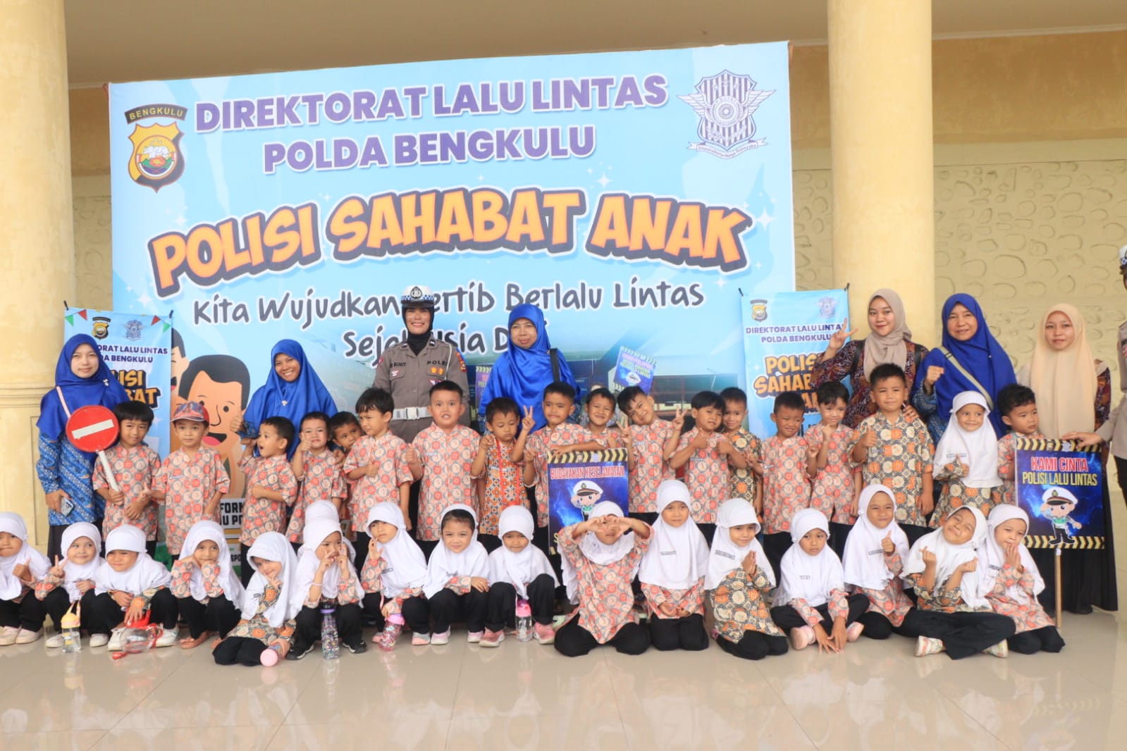 Ditlas Polda Bengkulu Sambut Kunjungan Siswa/i Paud Auladuna