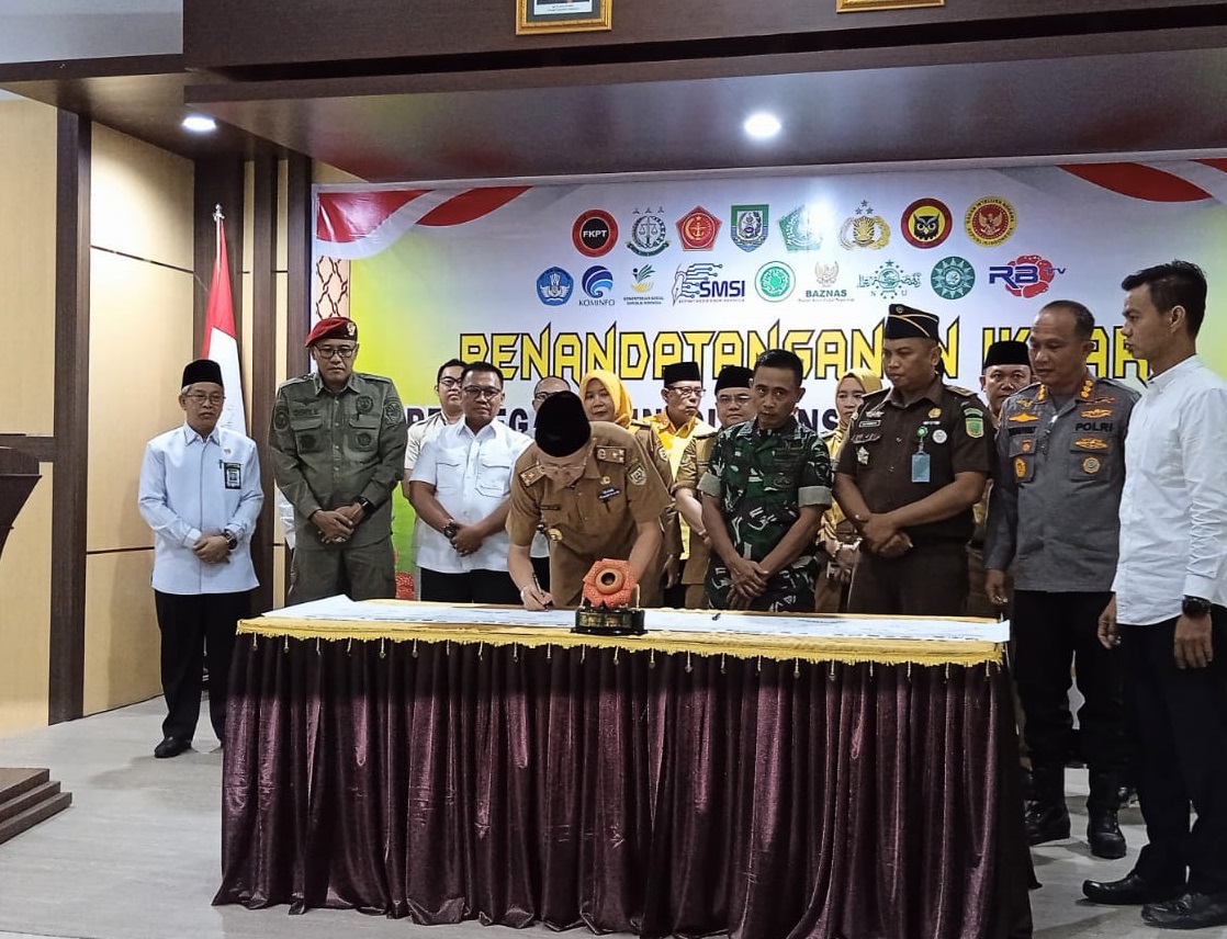 Kanwil Kemenag Provinsi Bengkulu Gelar Penandatangan Ikrar Pencegahan Intoleransi, Radikalisme Dan Terorisme 
