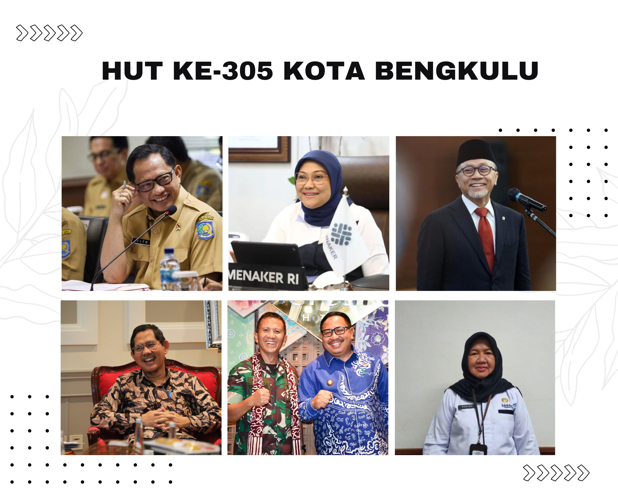 HUT ke-305 Kota Bengkulu Dengan Tema Dari Bumi Merah Putih Untuk Indonesia, Banjir Ucapan Selamat Dan Doa