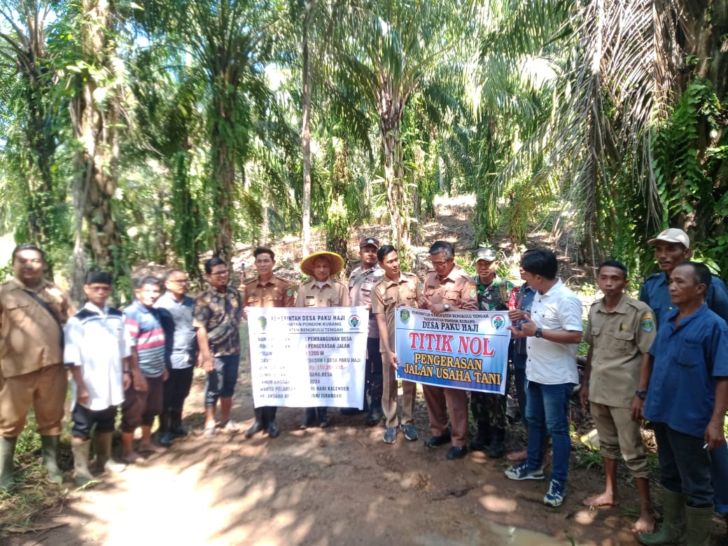 Penetapan Titik Nol Pembangunan Desa Padang Berangin Dihadiri Langsung Bhabinkamtibmas.