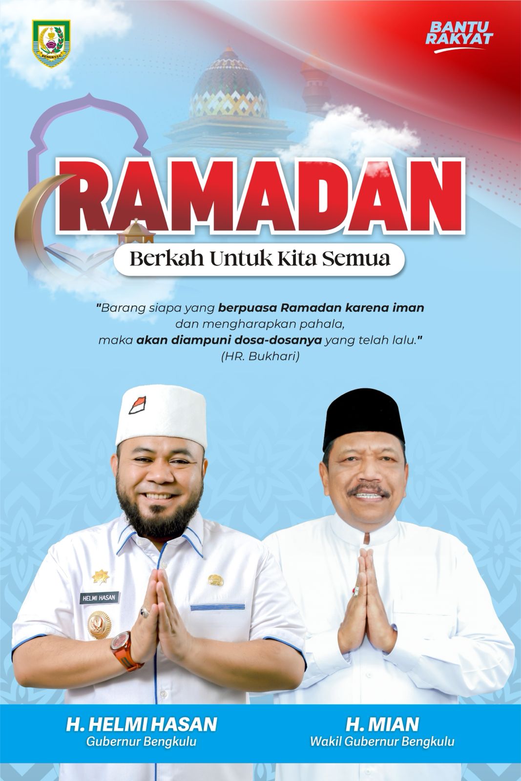 Doc: Gubernur Dan Wakil Gubernur Bengkulu Ucapkan Marhaban Yaa Ramadhan
