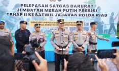 Polda Riau kembali bangun 83 jembatan merah putih presisi tahap II, 120 personel diberangkatkan
