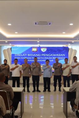 Irwasda Polda Bengkulu Kombes Pol Ja’far Sidiq Buka Diklat Bidang Pengawasan untuk Kasiwas Polda dan Polres Jajaran