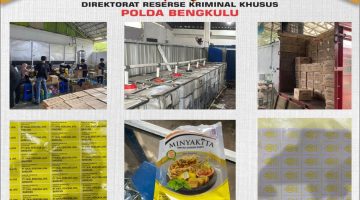 Ditreskrimsus Polda Bengkulu Bongkar Dugaan Pengemasan Ilegal Minyakkita Satu Tersangka Diamankan