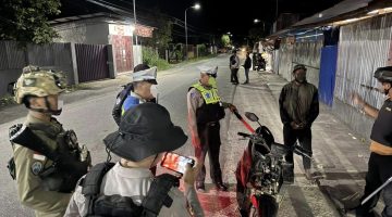 Patroli Gabungan dan Razia Malam di Nabire, Satgas Ops Damai Cartenz 2026 Amankan Senjata Tajam