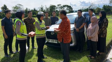 Satlantas Polres Rejang Lebong Gelar Kampanye Keselamatan Berlalu Lintas di Kantor Camat Curup Selatan